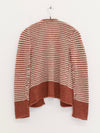 SWAYING 25 Autumn/Winter Chunky Striped Pocket Detail Cardigan SW-SW25AW1T28C1S2-LZ Chestnut Brown